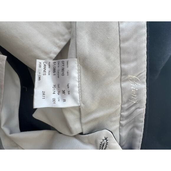 Brioni Wool Super 120s Pleated Pants Cannes Dress Trousers Dark Blue Size 40R JL - Picture 10 of 14